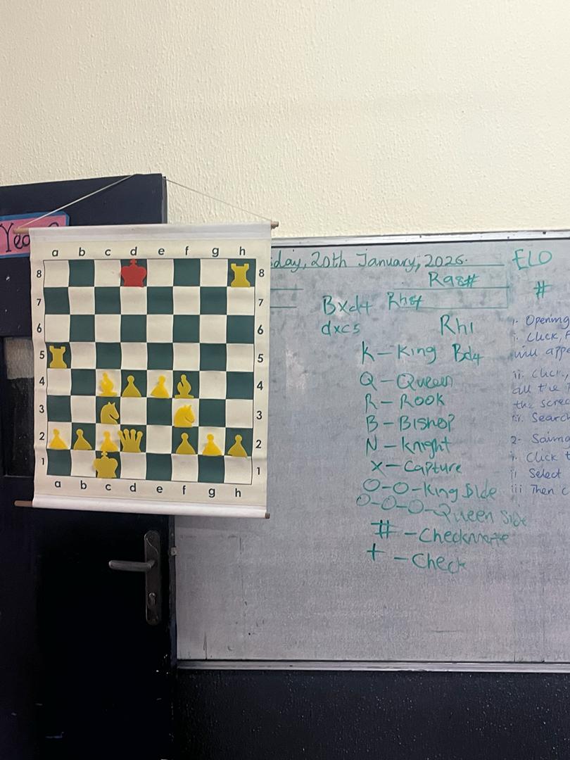Chess class with demonstration board